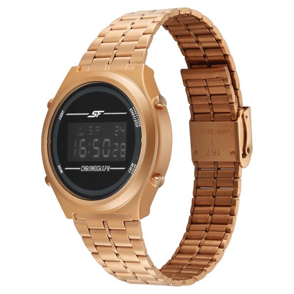 SF CirQle Digital Dial Rose Gold Stainless Steel Strap Watch For Men - image number 2